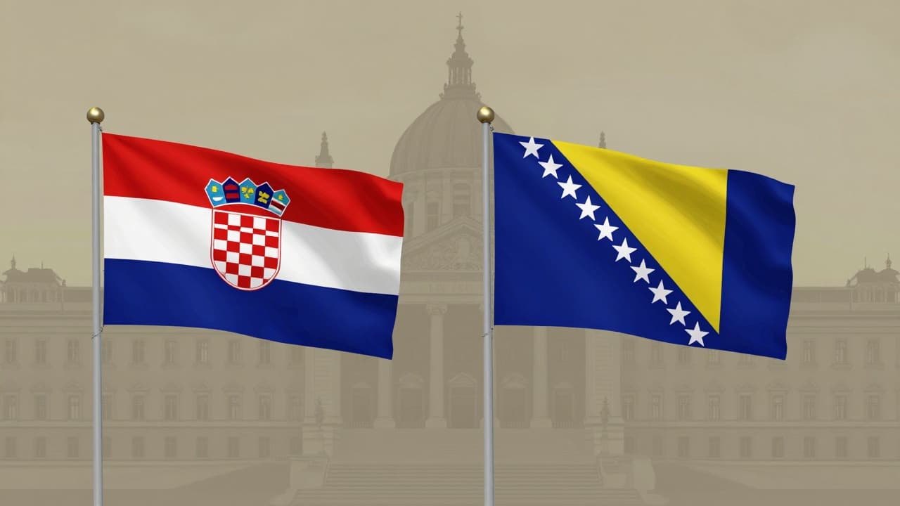 Zastave Hrvatske i BiH (ilustracija)