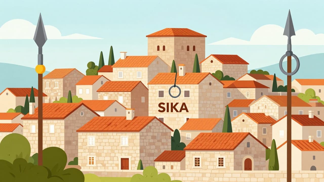 Alkarski motiv Grada Sinja (ilustracija)