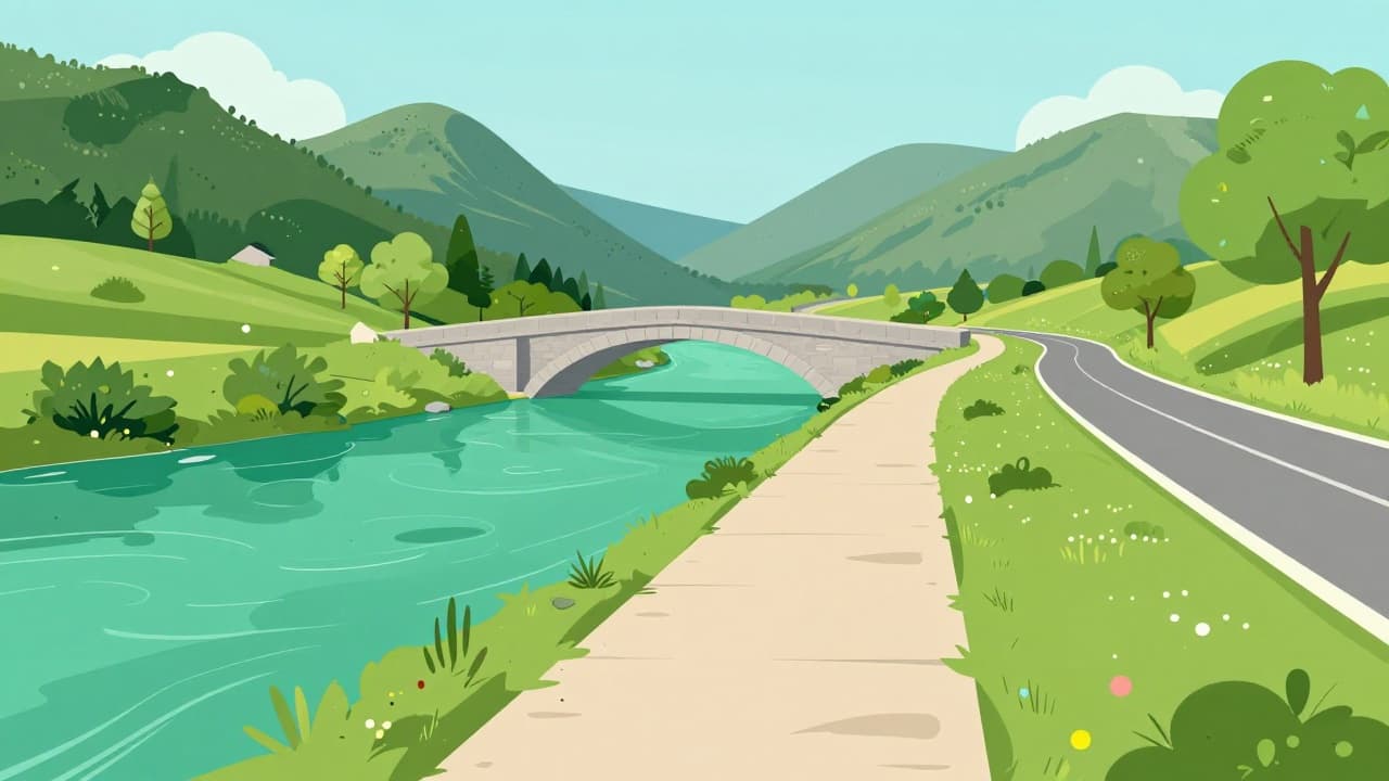 Ilustracija: šetnica uz Cetinu