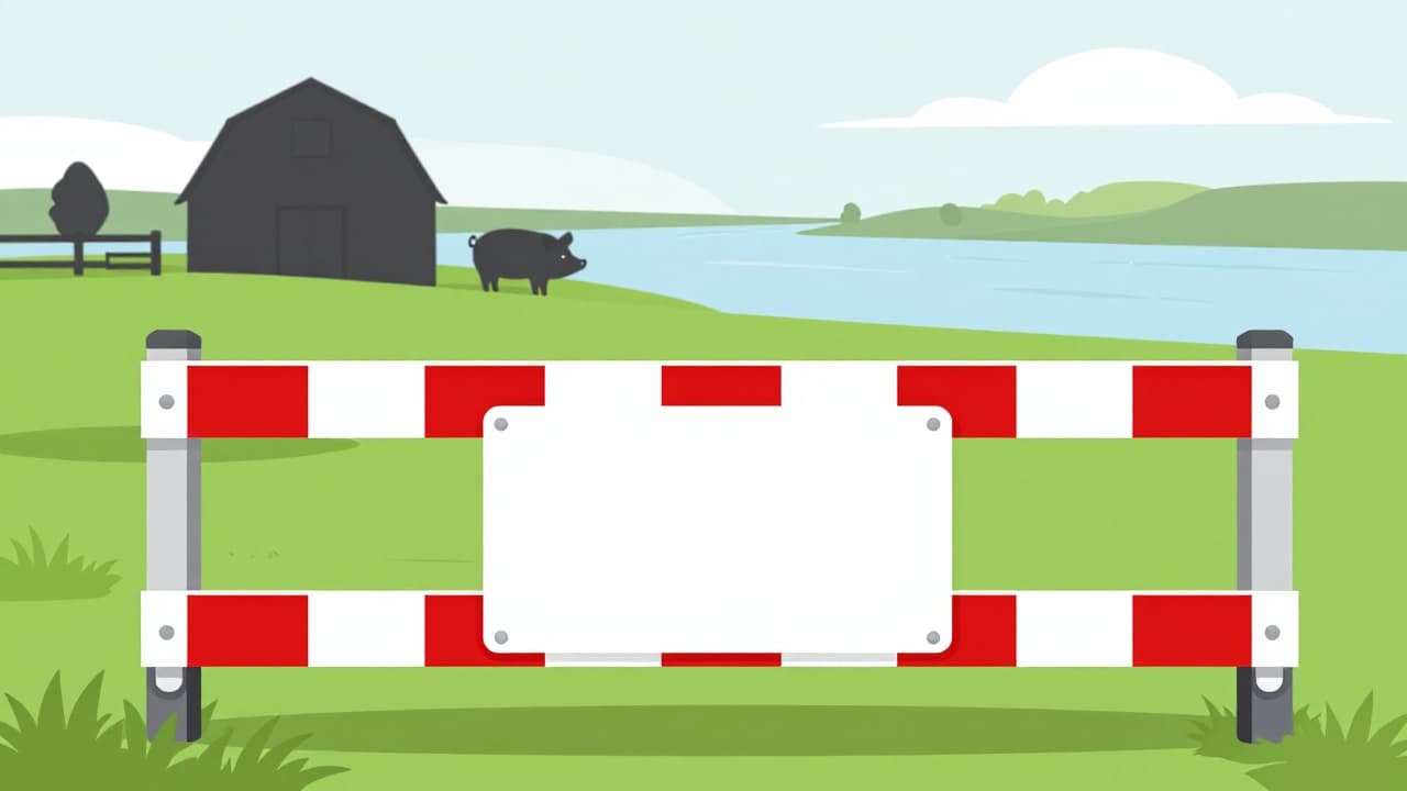 Biosigurnosne mjere uz farme (ilustracija)