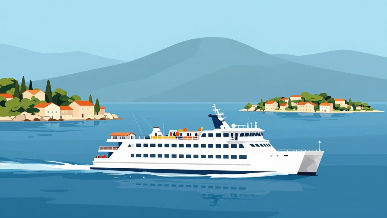 Ilustracija: katamaranska linija na Kvarneru